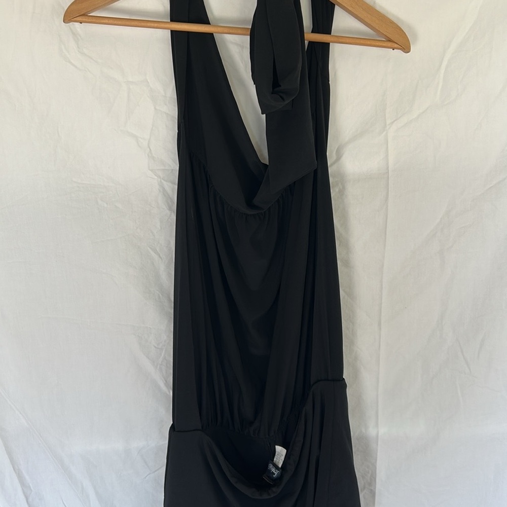 Frederick's of Hollywood Black Backless Halter Jumpsuit Size Large - Picture 5 of 7